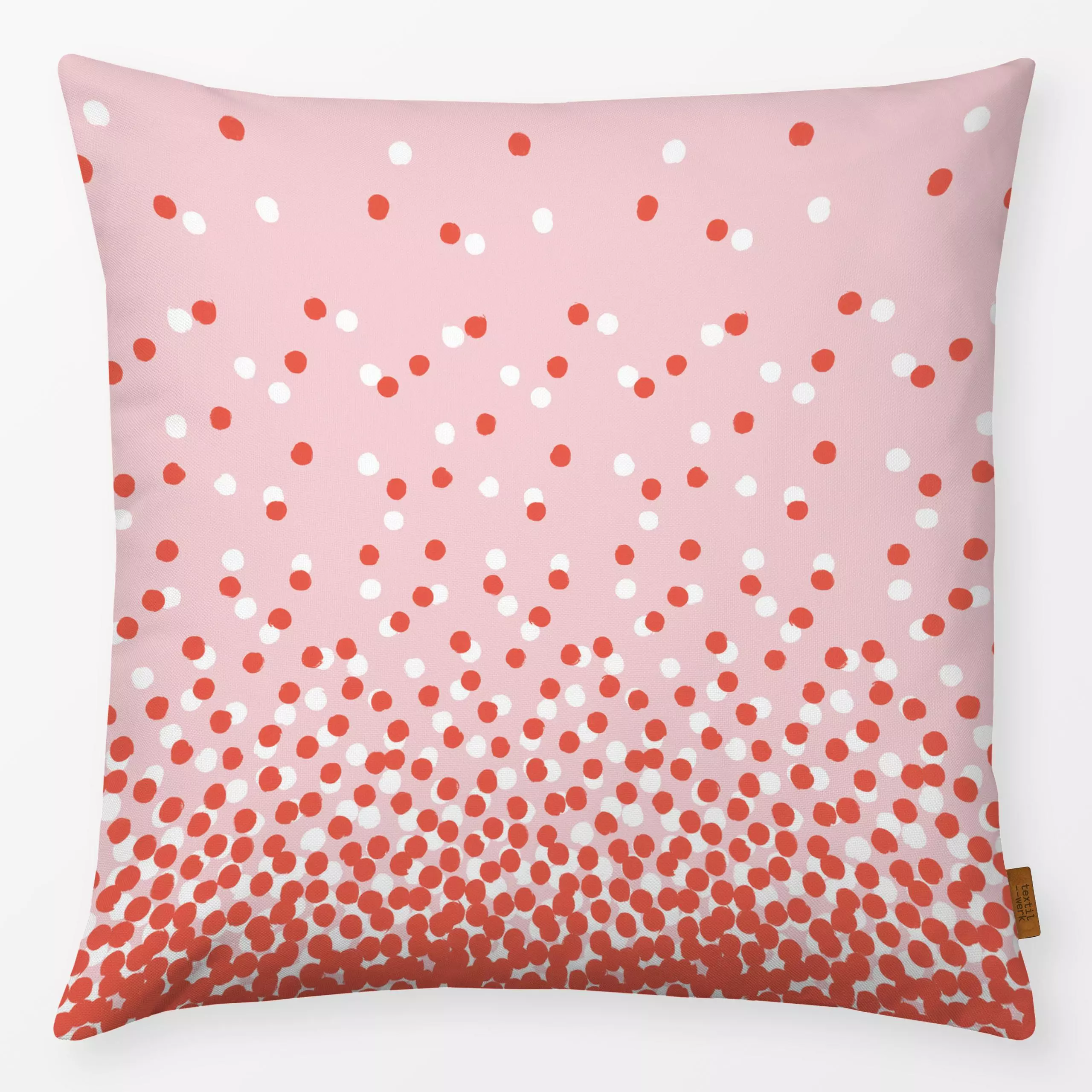 Kissen Rouge 5 - Sommer, Symbole & Muster - von „Primus Pattern“; boho, Punkte, Dots, punkt, outdoor, gepunktet, Female, Pol...