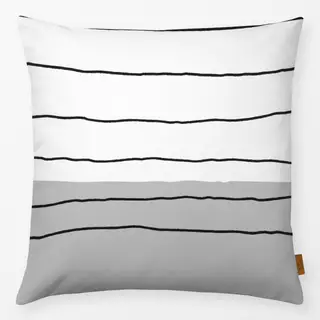 Kissen Just stripes & grey
