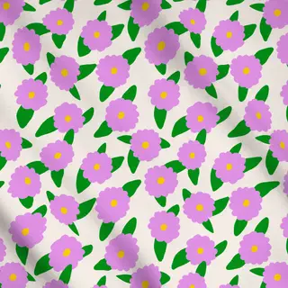 Meterware Blumen Pink