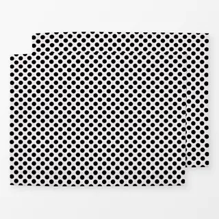 Tischset Polkadots Mittel Schwarz