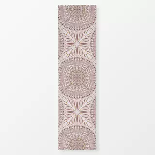 Tischläufer Mandala rosa braun
