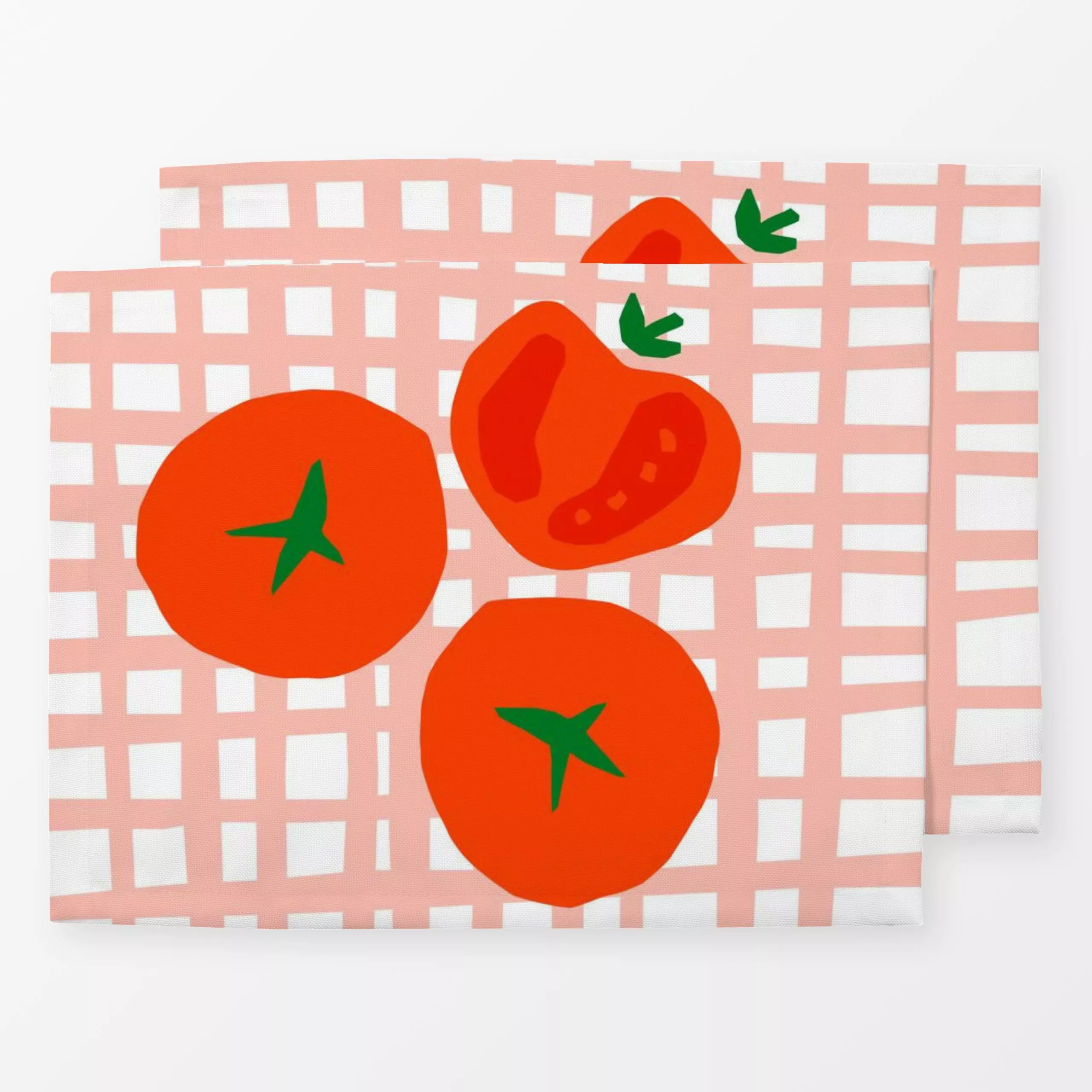 Tischset Tomatenernte - Küche, Essen & Trinken - von „Lisa Jasmin Bauer"; altrosa, Tomaten, rot, Italien, cutouts, papercut,...