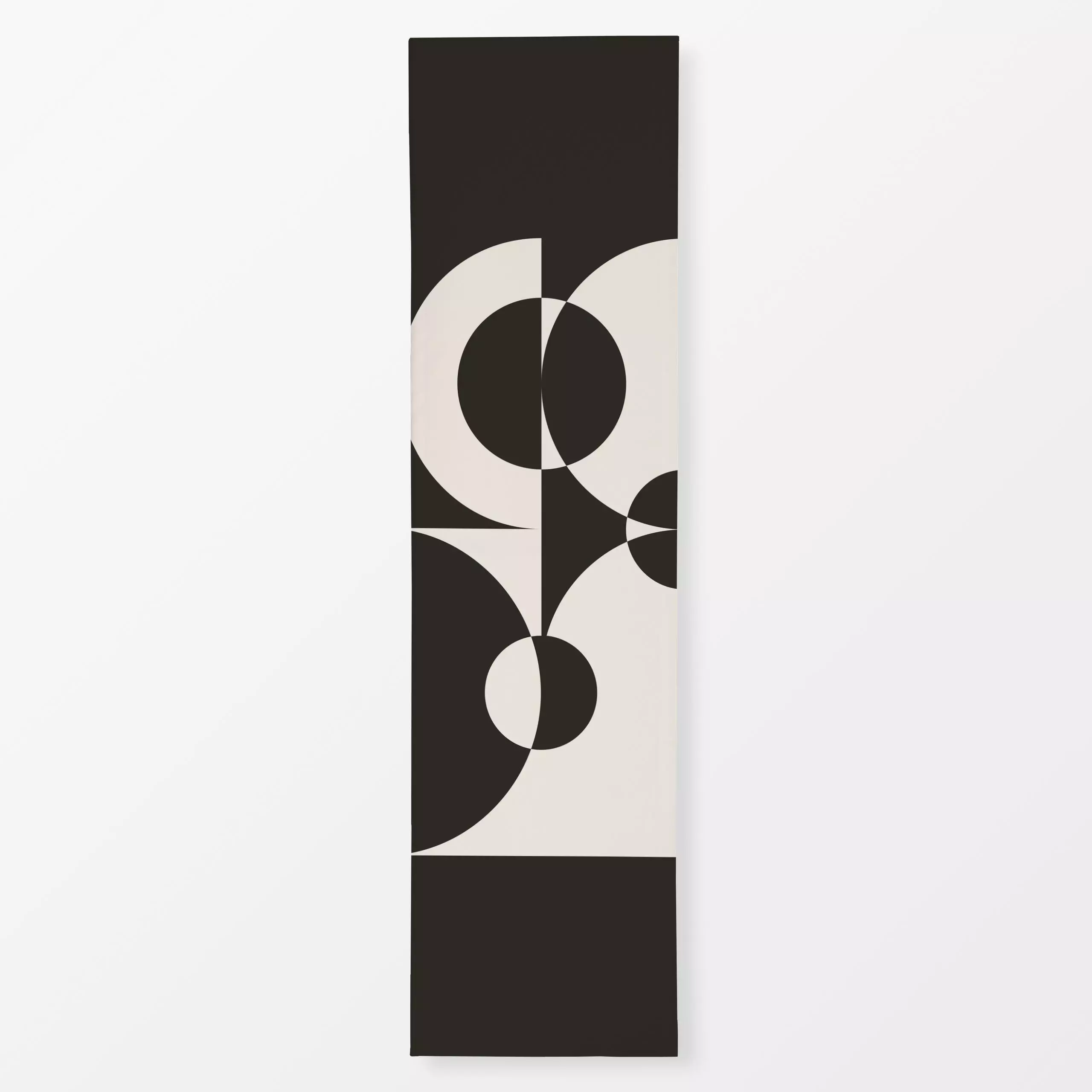 Tischläufer Geomeform 10 black and white - Symbole & Muster - von „BOUDOIR BOBO"; abstrakt, Geometrisch, beige, formen, Form...