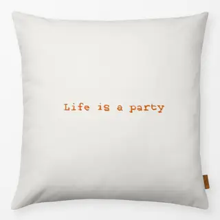 Kissen Life is a Party Kreide