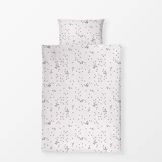 Bettwäsche Gestreute Punkte Schwarz
