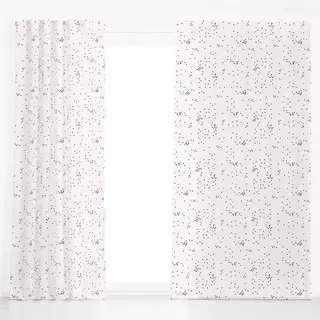 Dekovorhang Gestreute Punkte Schwarz