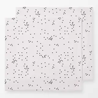 Servietten Gestreute Punkte Schwarz