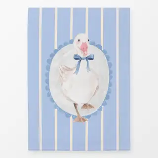 Geschirrtücher Gans gestreift blau