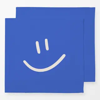 Servietten Happy Smiling Face blue