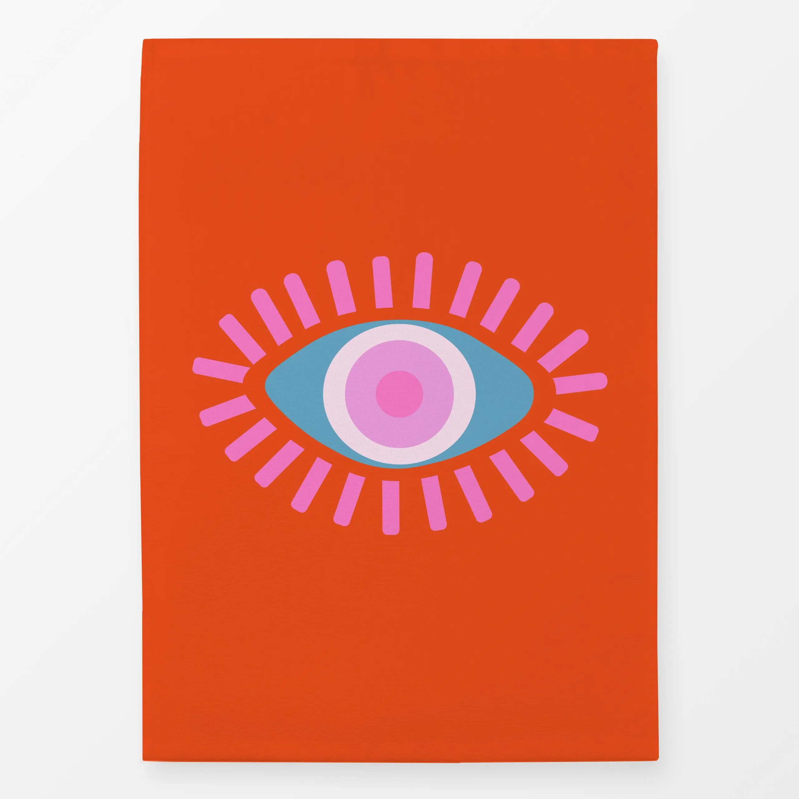 Geschirrtücher Auge Auf Orange - Städte & Länder, Sommer - von „Alisa Knöß"; Auge, Gartendeko, mallorca, sommerkissen, somme...