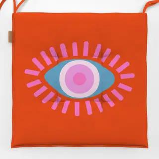 Sitzkissen Auge Auf Orange