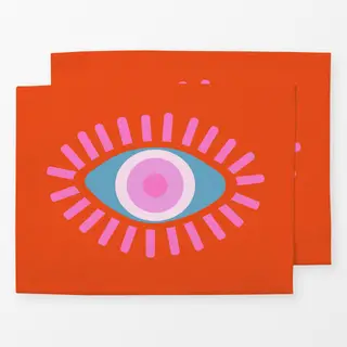 Tischset Auge Auf Orange