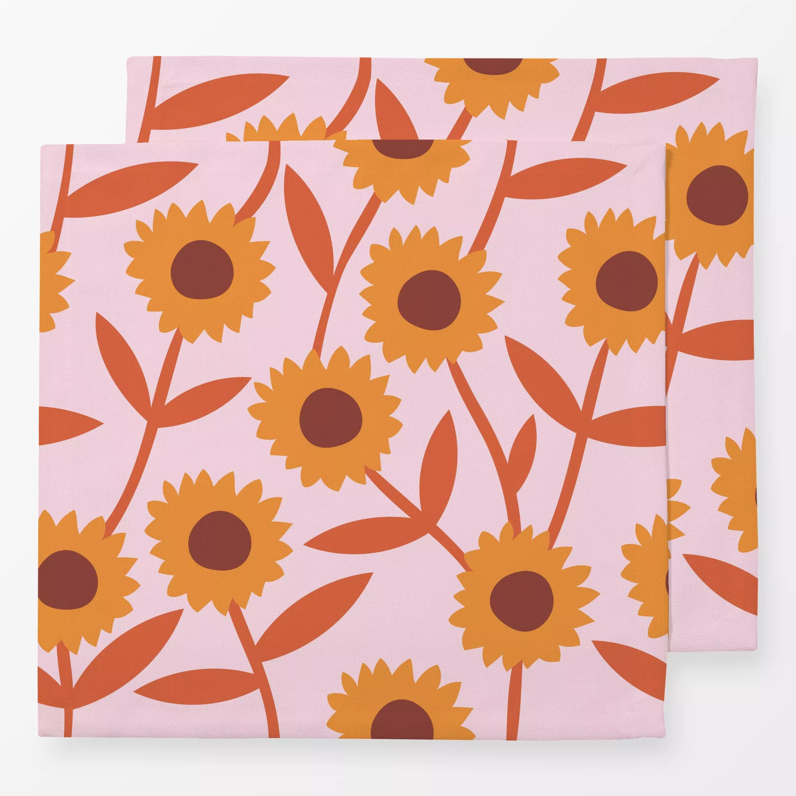 Servietten Pattern Sunflower Pink - Blumen & Florales, Natur & Landschaft, Pflanzen & Botanik - von „Jana Driver"; Muster, s...