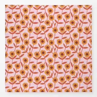 Tischdecke Pattern Sunflower Pink