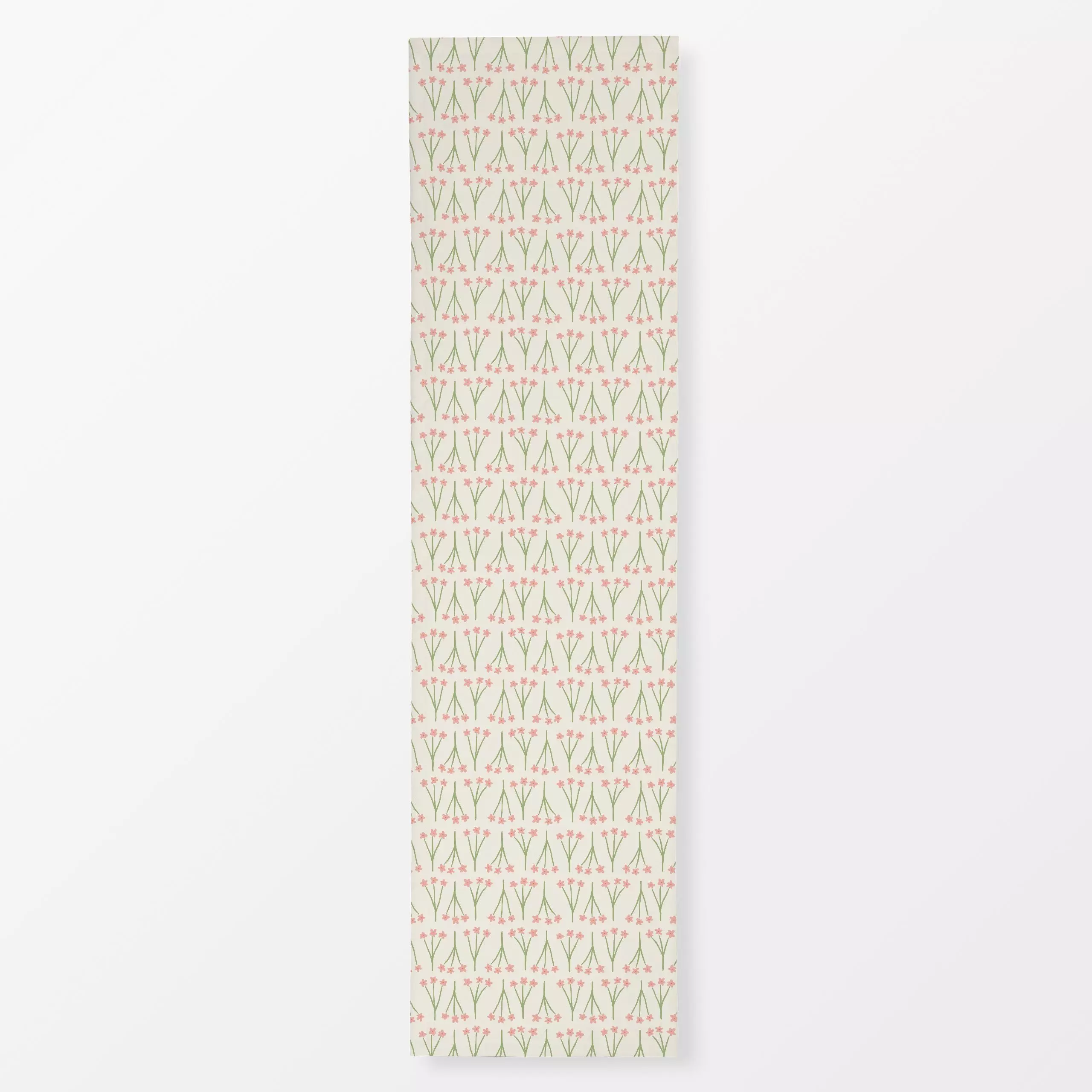 Tischläufer Blümchen beige rosa grün - Blumen & Florales, Frühling, Symbole & Muster - von „Kathrin Woo"; Blumen, modern, ve...