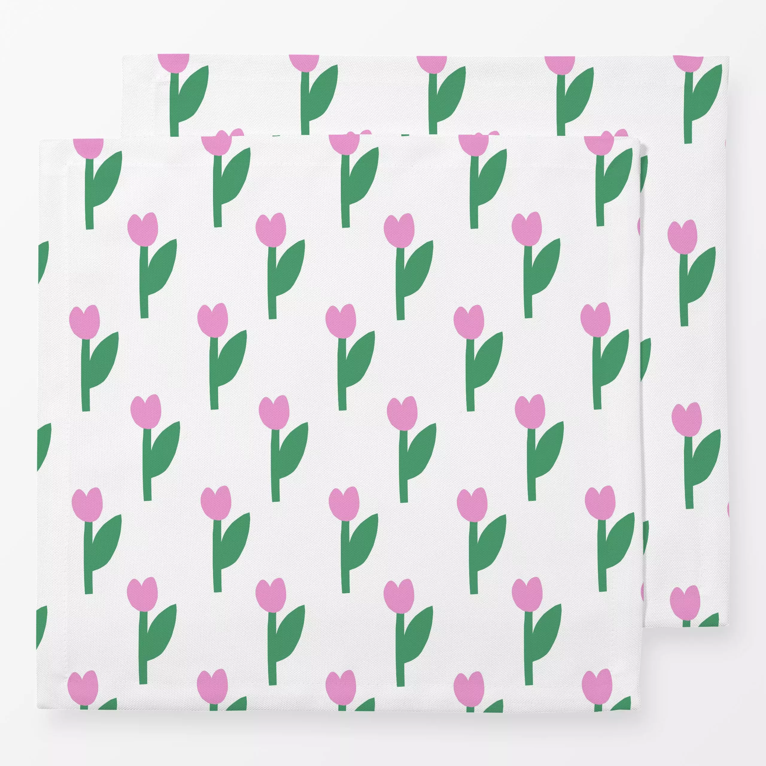 Servietten Tulpen Pink - Blumen & Florales, Frühling, Symbole & Muster - von „Lisa Jasmin Bauer"; Blumen, Tulpen, Sommerblum...