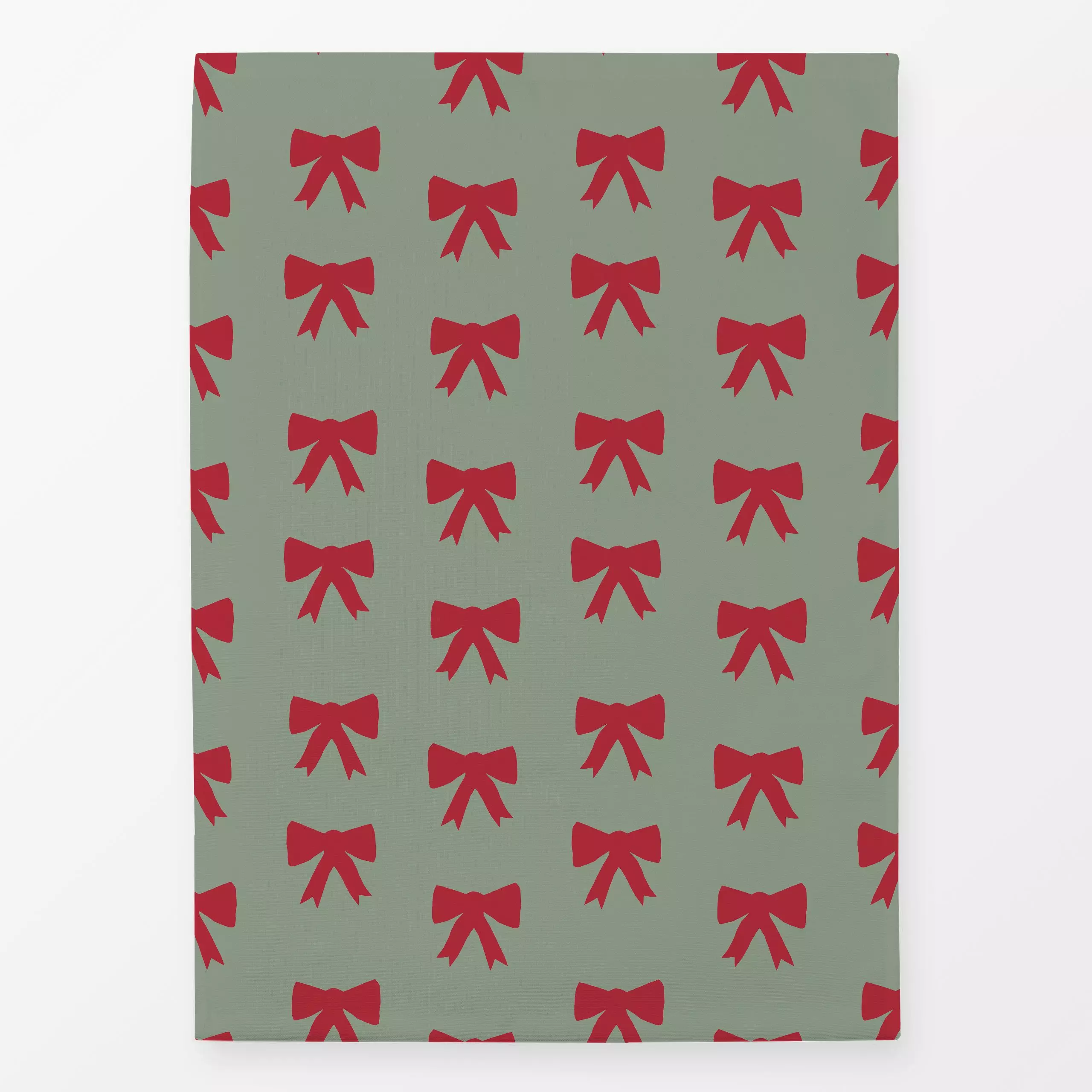 Geschirrtücher Schleifen Muster hellgrün - Weihnachten, Winter - von „Iris Knabenschuh Textildesign"; Winter, weihnachtlich,...