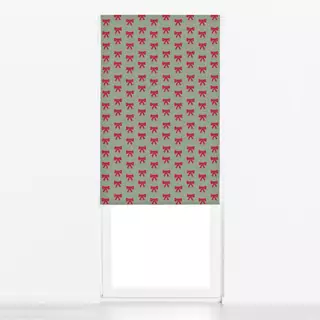 Raffrollo Schleifen Muster hellgrün