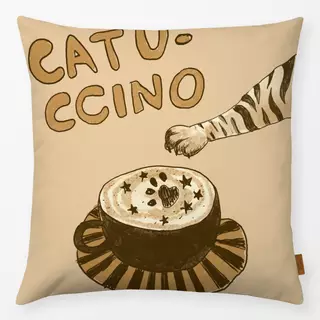 Kissen Catuccino Katze & Kaffee