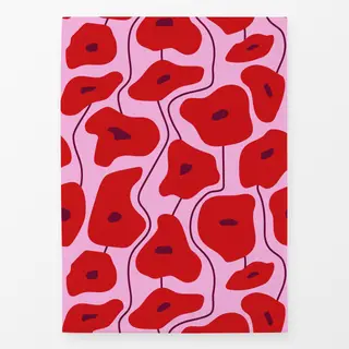 Geschirrtücher Poppy Pattern Pink