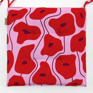 Sitzkissen Poppy Pattern Pink