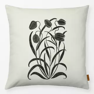 Kissen Tulip Flowers black