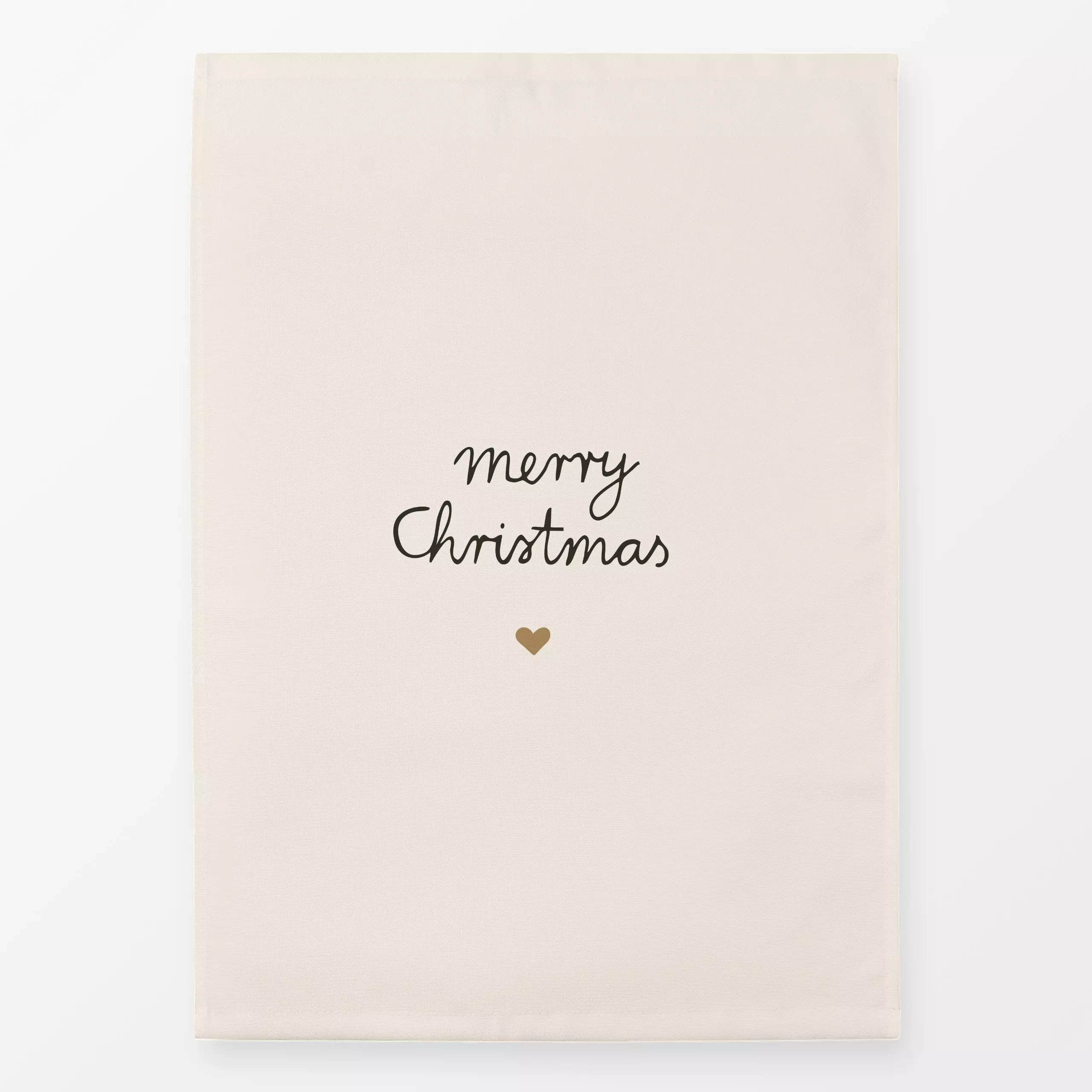 Geschirrtücher Merry Christmas love - Sprüche & Schriftzüge, Weihnachten - von „Fjord Studio"; Papaya, minimal, Sand, Merry ...
