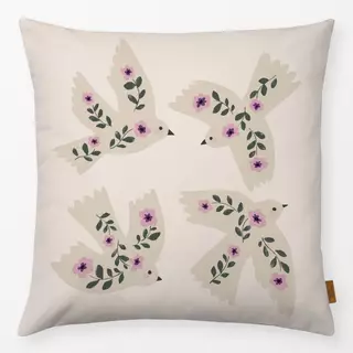 Kissen Vögel Blumen