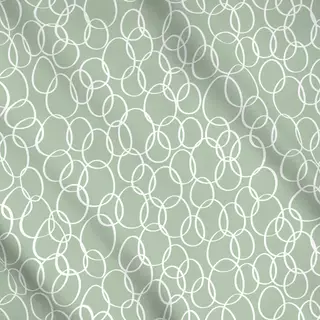 Meterware Abstract Easter Shapes Green