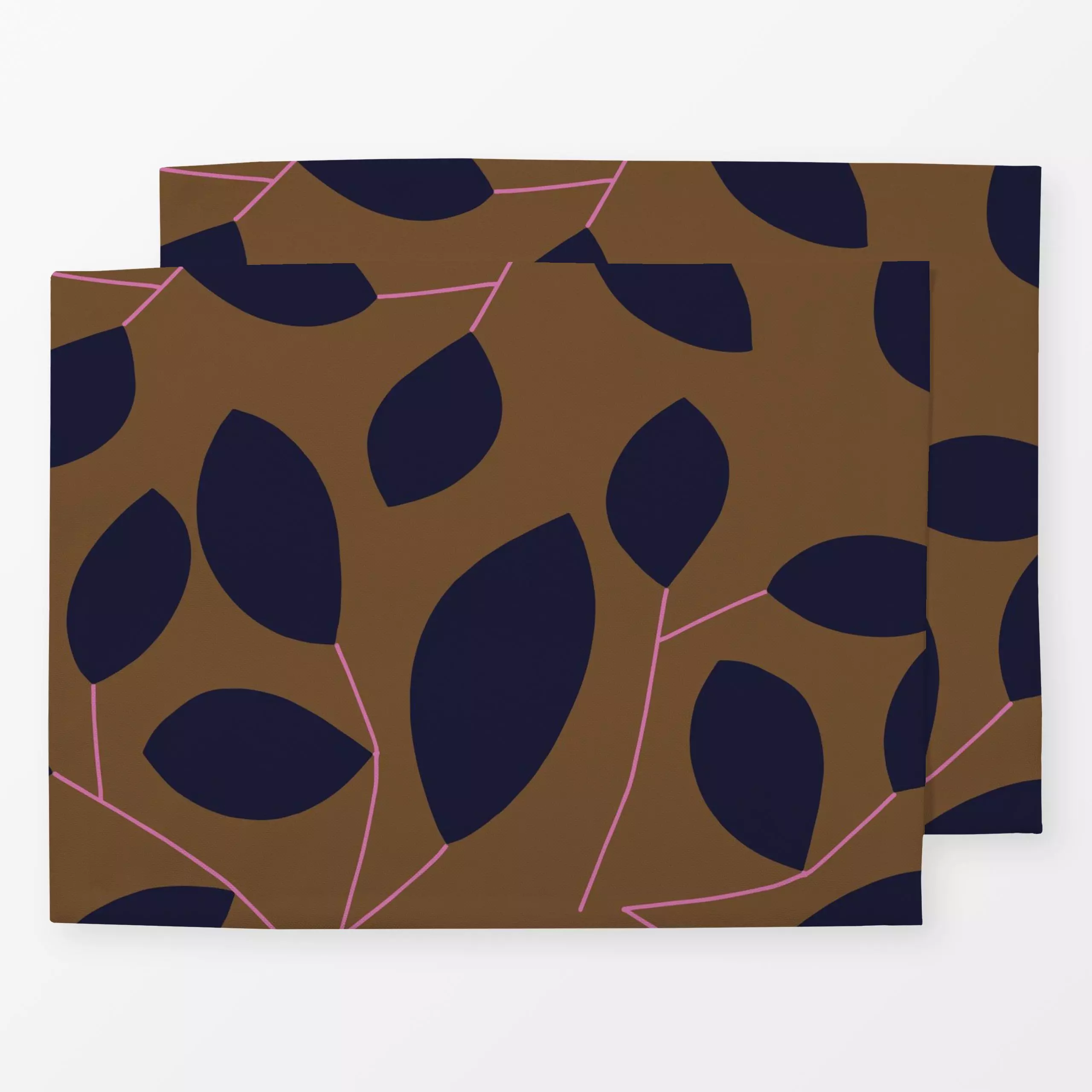 Tischset Herbst Zweige - Herbst, Pflanzen & Botanik - von „Julia Schumacher"; Blatt, Linien, abstrakt, aubergine, Blätter, Z...