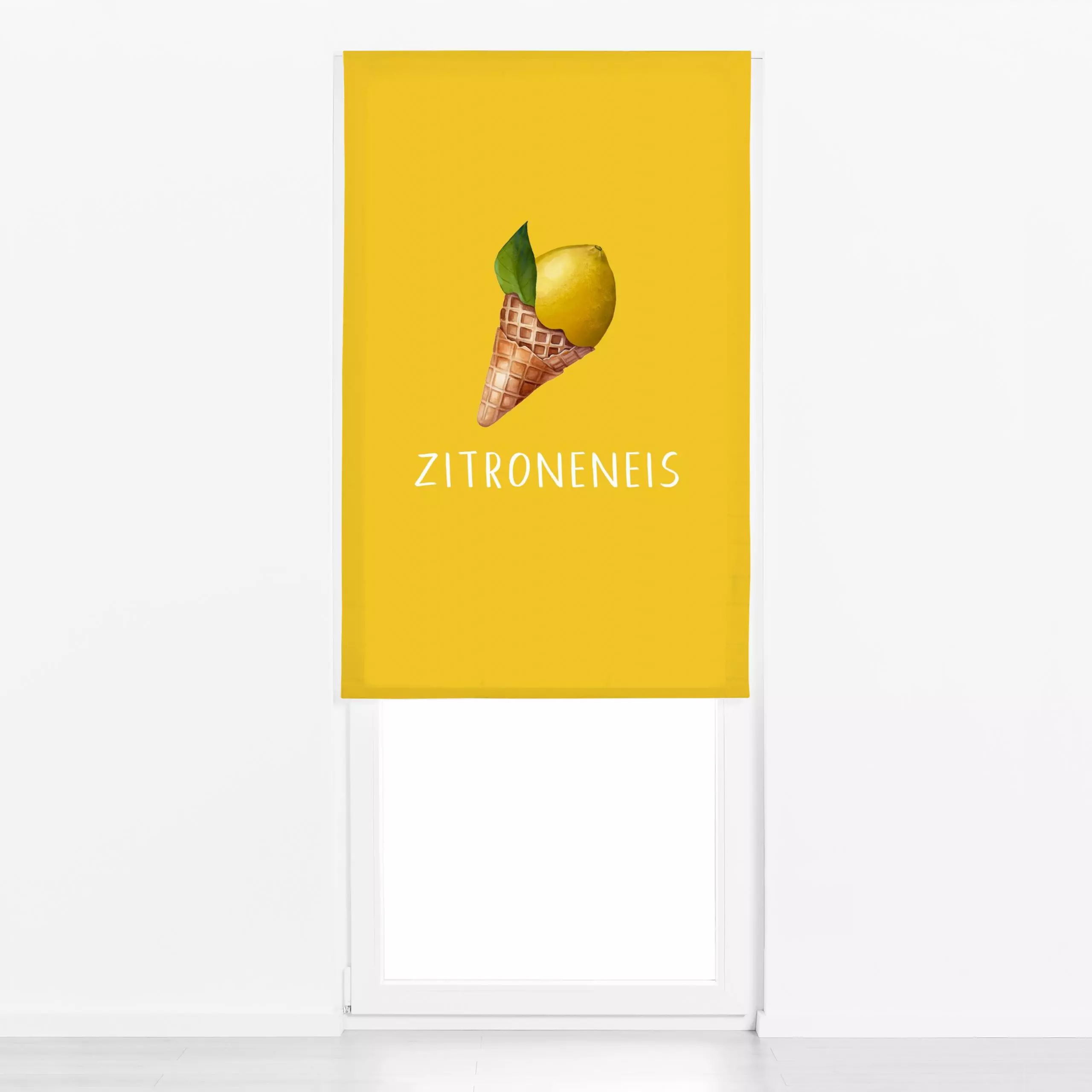 Raffrollo Zitroneneis - Küche, Essen & Trinken - von „Uta Naumann"; Natur, Textur, Garten, Zitrone, Lustig, typografie, Somm...