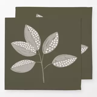 Servietten Zweig grau