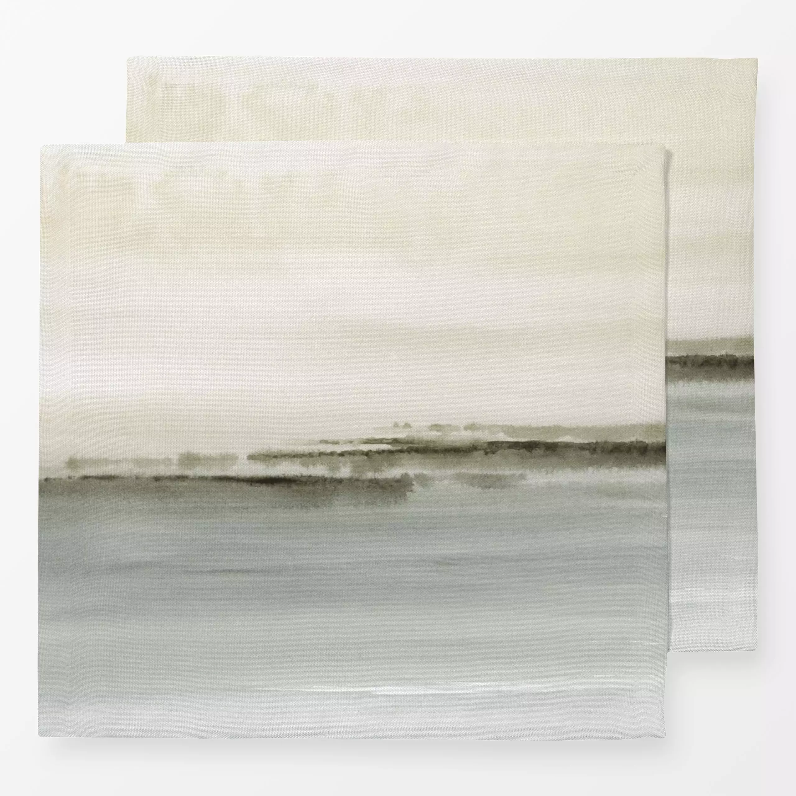 Servietten Greenish watercolor strokes - Natur & Landschaft, Symbole & Muster - von „Nouveau Prints"; Pinselstrich, Scandian...