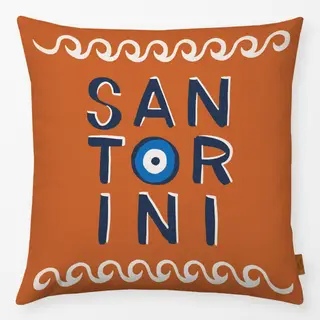 Kissen santorini typography