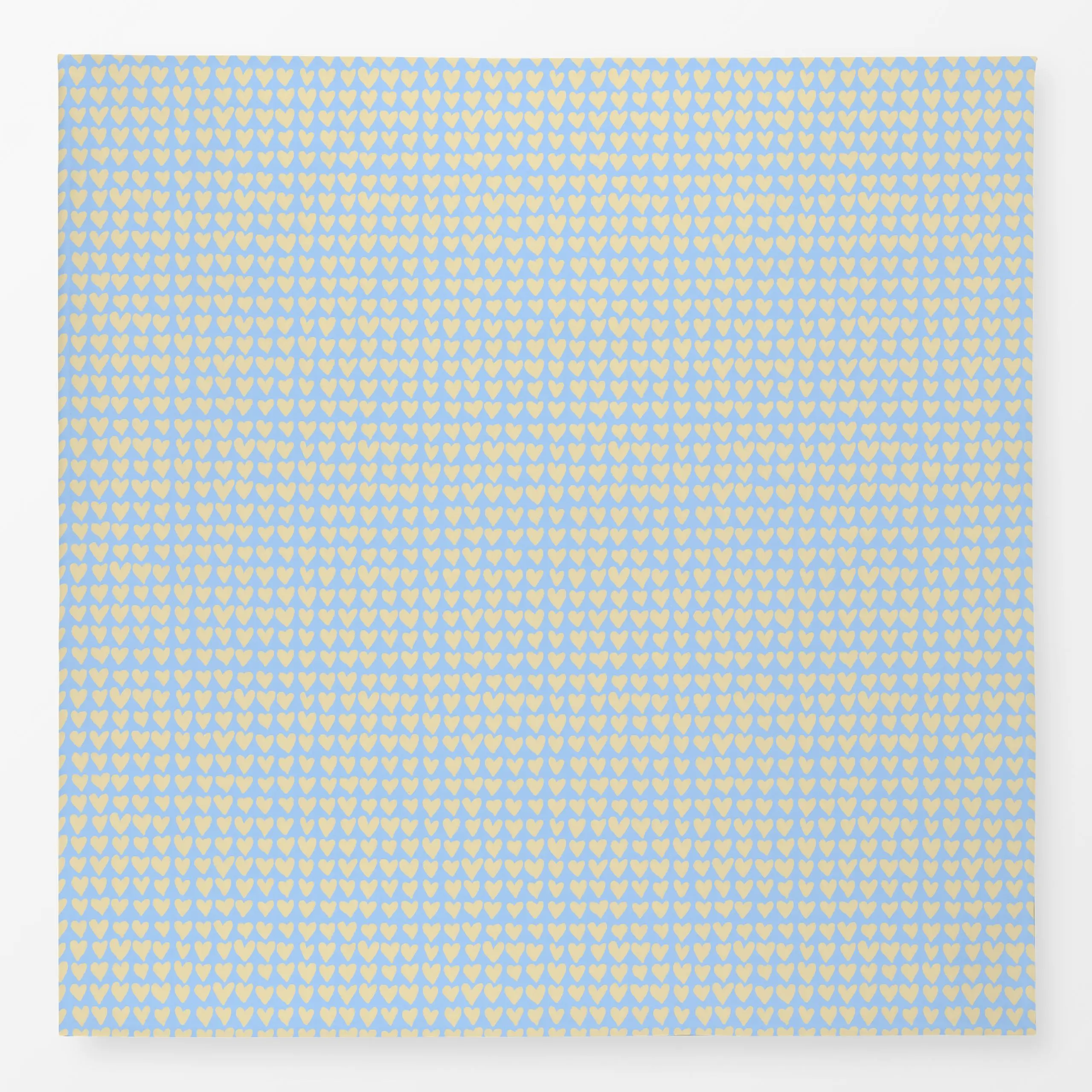 Tischdecke Herzen Blau Butteryellow, gemustert, Ostern, von Sophie Augustin Illustration