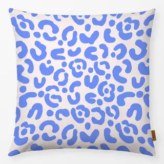 Kissen Muster Leo Flower Blau