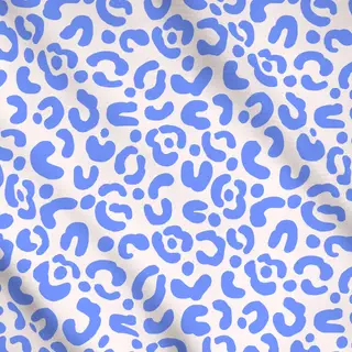 Meterware Muster Leo Flower Blau