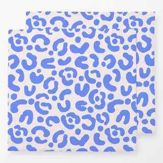 Servietten Muster Leo Flower Blau