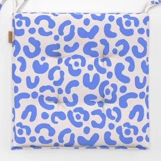 Sitzkissen Muster Leo Flower Blau