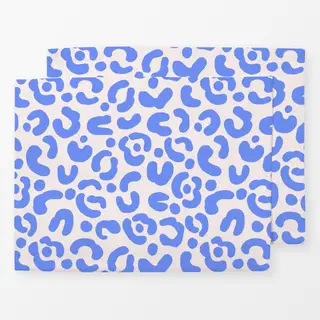 Tischset Muster Leo Flower Blau
