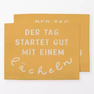 Tischset Guter Start in den Tag gelb