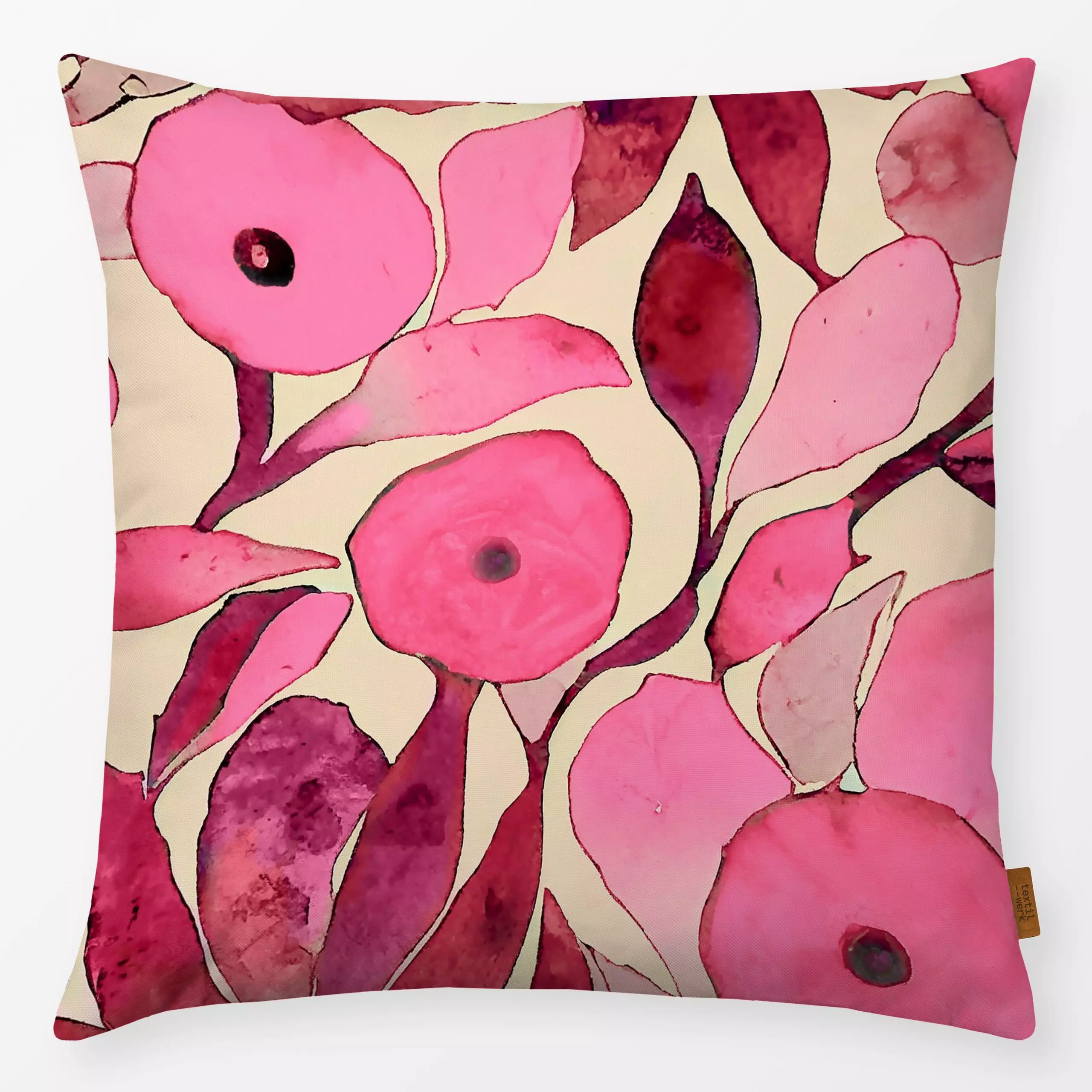 Kissen Fancy Flower Fun pink - Blumen & Florales, Pflanzen & Botanik - von „Andrea Haase"; Natur, abstrakt, Blumen, floral, ...