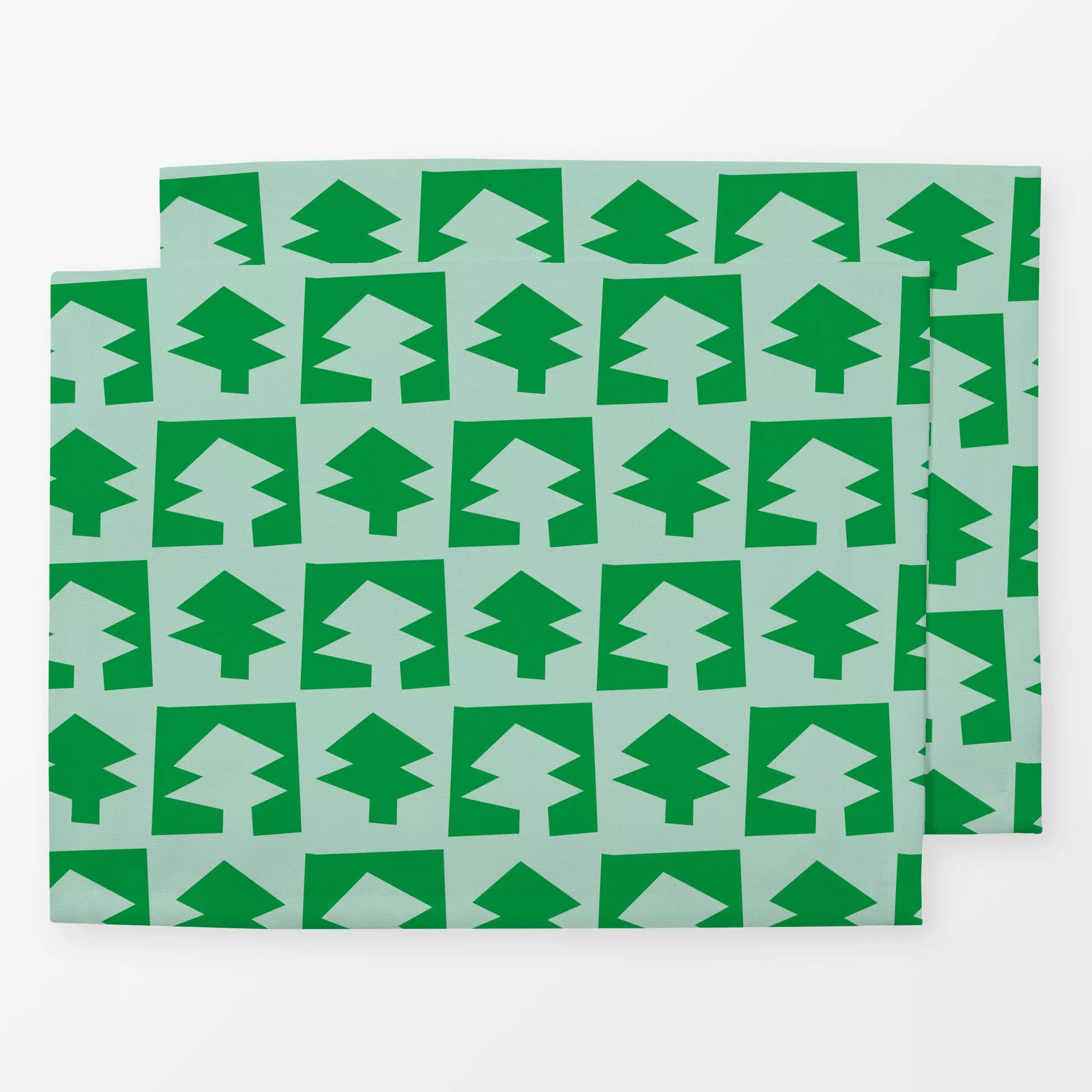Tischset Christmas Tree Checkerboard - Weihnachten, Winter, Symbole & Muster - von „Lisa Jasmin Bauer"; Tanne, Tannenbaum, W...