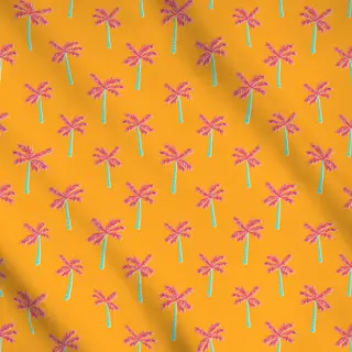 Meterware Exotic Palmtree Garden yellow