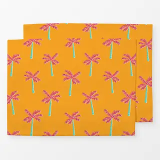 Tischset Exotic Palmtree Garden yellow