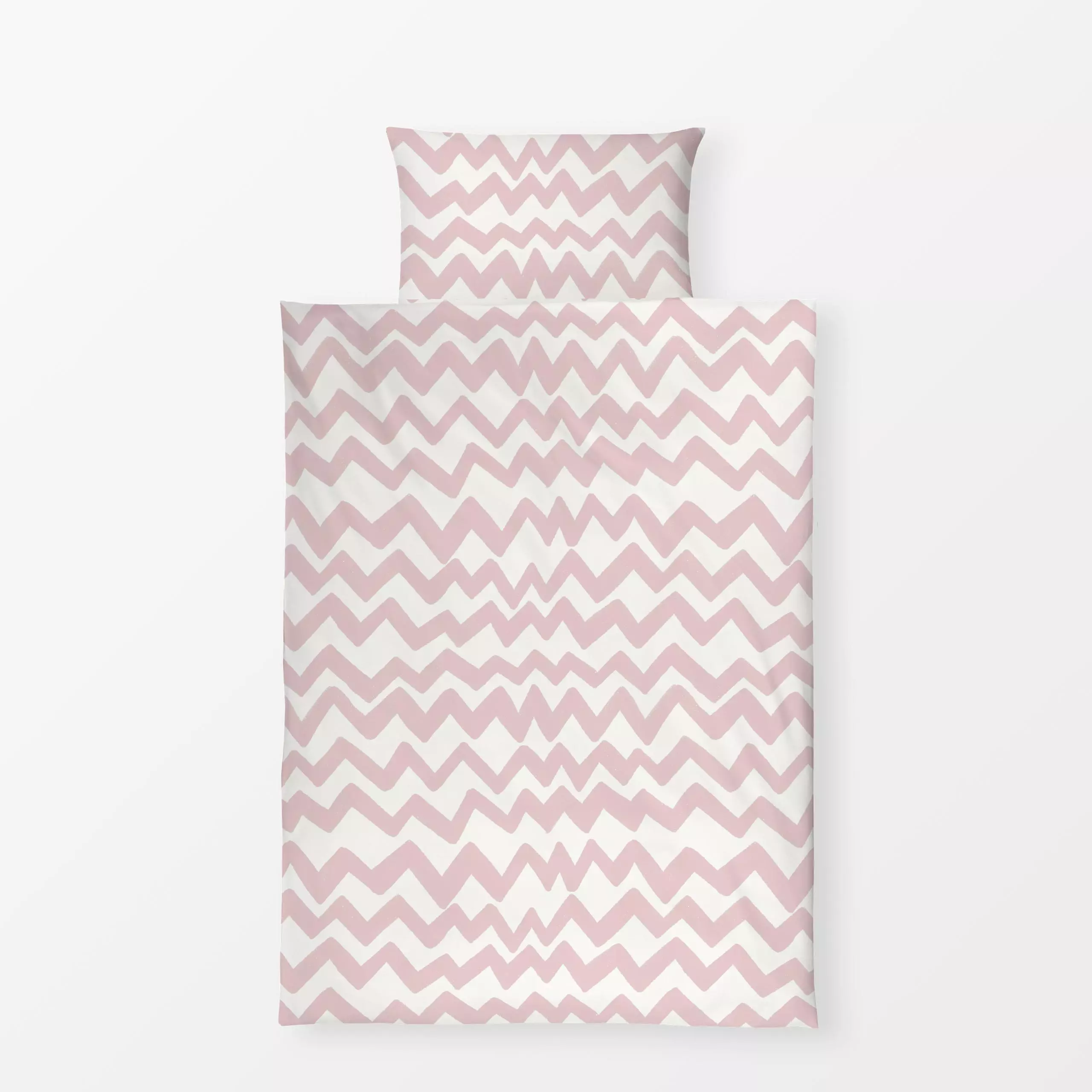 Bettwäsche Zick Zack Rosa - Symbole & Muster - von „Studio ROSAGRAU"; boho, Muster, linie, Illustration, Linien, rosa, Geome...