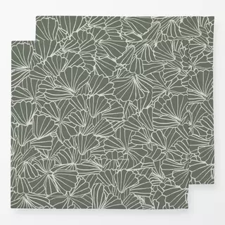 Servietten Muscheln Grün Dunkel