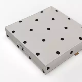 Bodenkissen greige & black dots