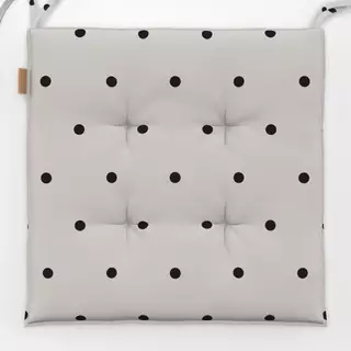 Sitzkissen greige & black dots
