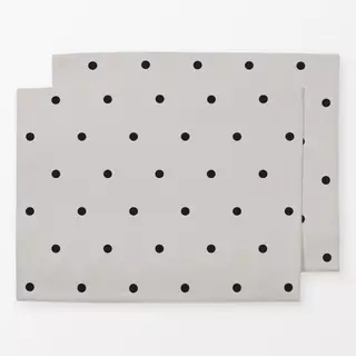 Tischset greige & black dots